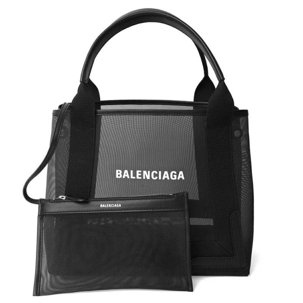 Balenciaga Tote Bag Navy Cabas Noir Black - Picture 7 of 9